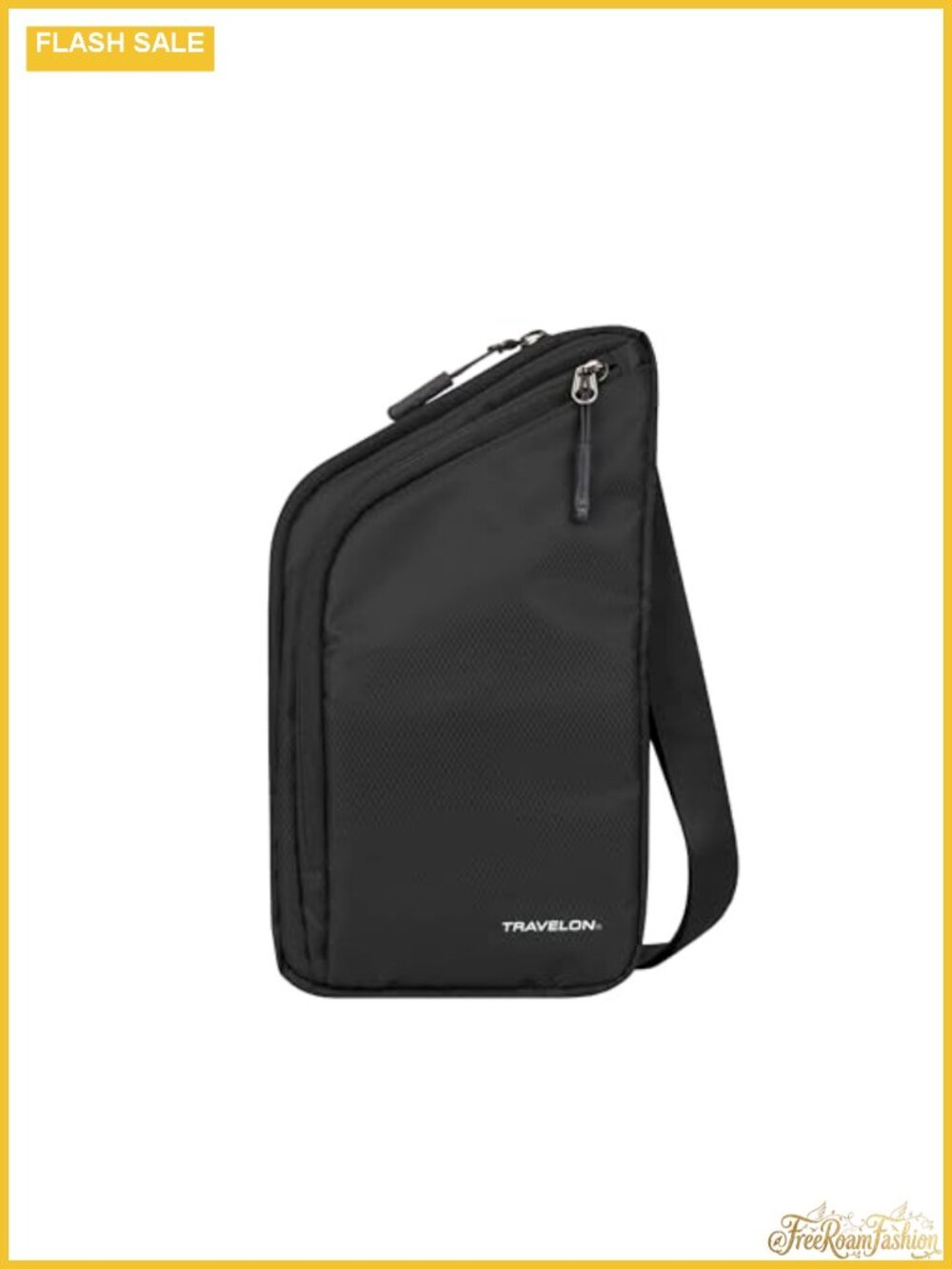 Slim Polyester Crossbody Bag with RFID Protection, Adjustable Strap